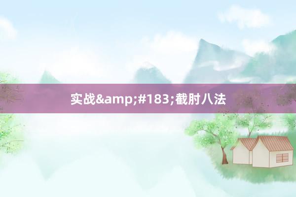 实战&#183;截肘八法