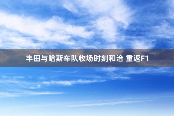 丰田与哈斯车队收场时刻和洽 重返F1